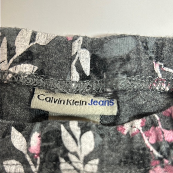 Floral Kids Leggings - Pink and Gray - Picture 2 of 4